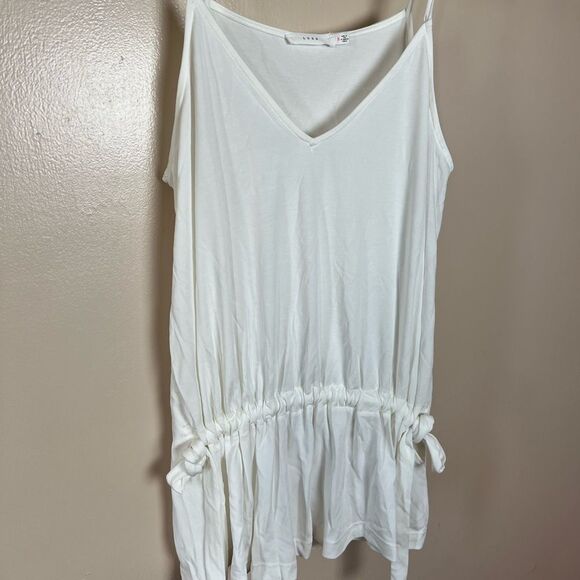 CLEARANCE! White Lush Drawstring Front Tank Size S - Picture 5 of 8